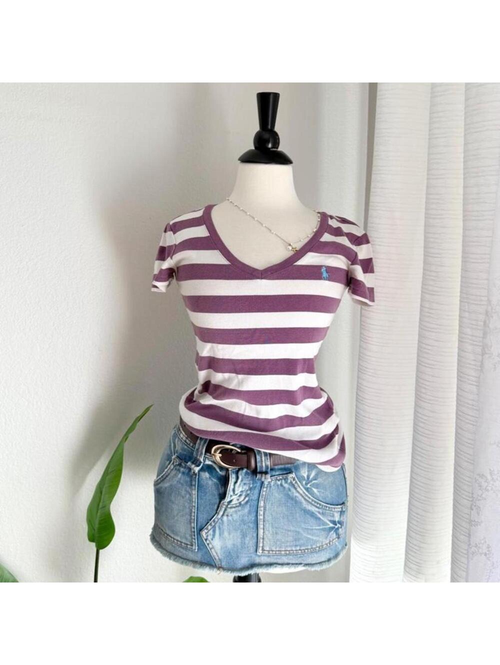 Ralph Lauren Sport Striped Baby Tee